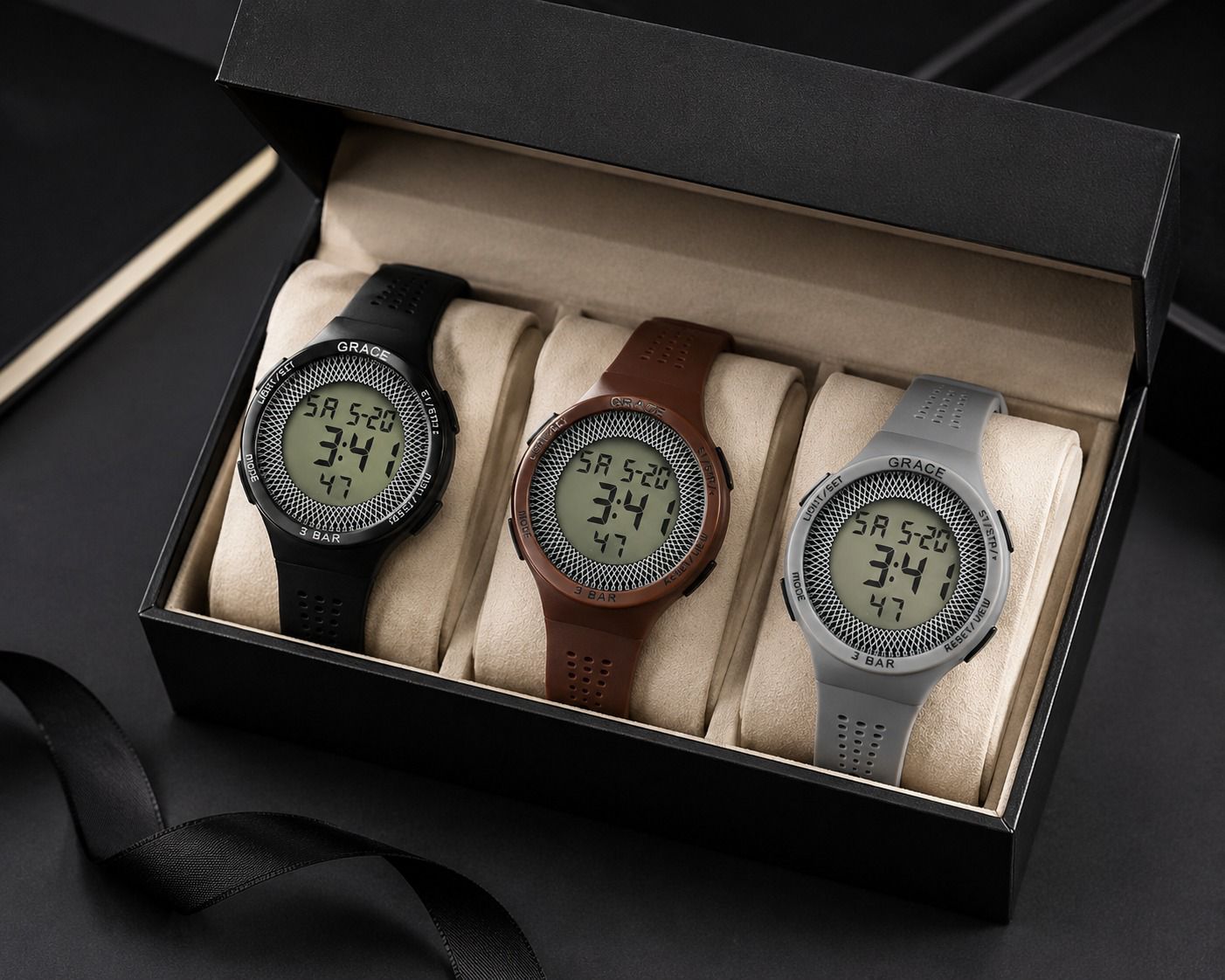 AquaForce NightWatch Pro – Waterproof Digital Watch with Alarm & Night Mode